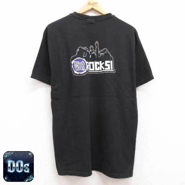 ヘインズ 00s 半袖Tシャツ Black Haus ブラック L | 古着