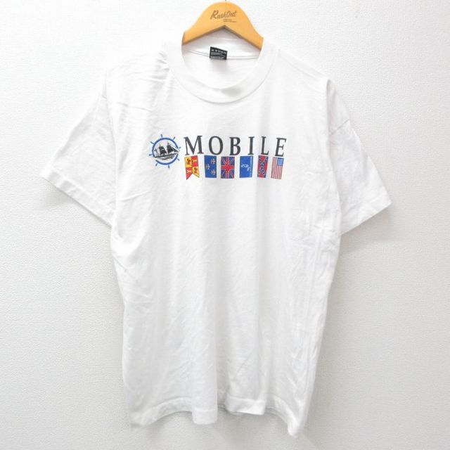フルーツオブザルーム 90s 半袖Tシャツ 星条旗 ホワイト XL | 古着