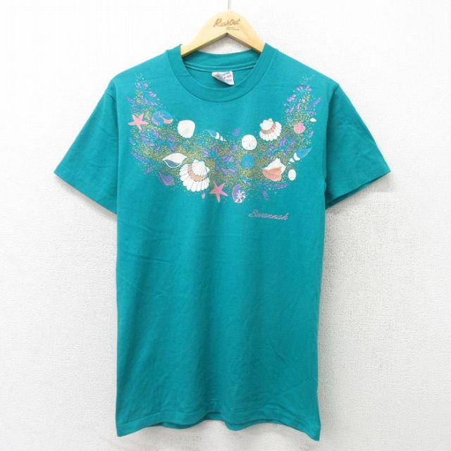 ヘインズ 90s 半袖Tシャツ 貝 ライトブルー M | 古着