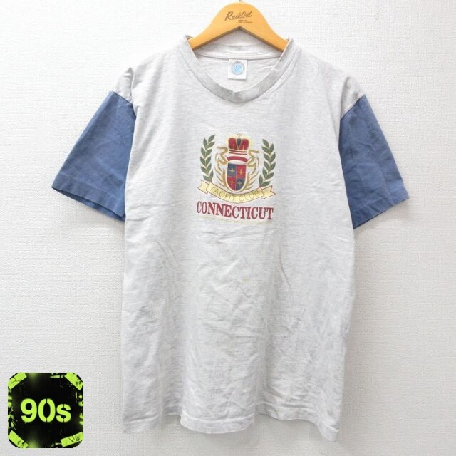 90s 半袖Tシャツ ヨットクラブ グレー L | 古着