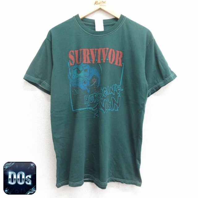00s 半袖Tシャツ ハリケーンアイバン グリーン L | 古着