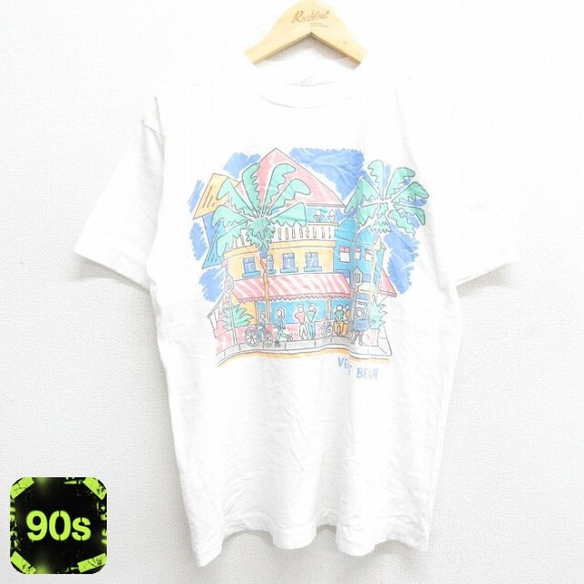 90s 半袖Tシャツ ベニスビーチ ホワイト L | 古着