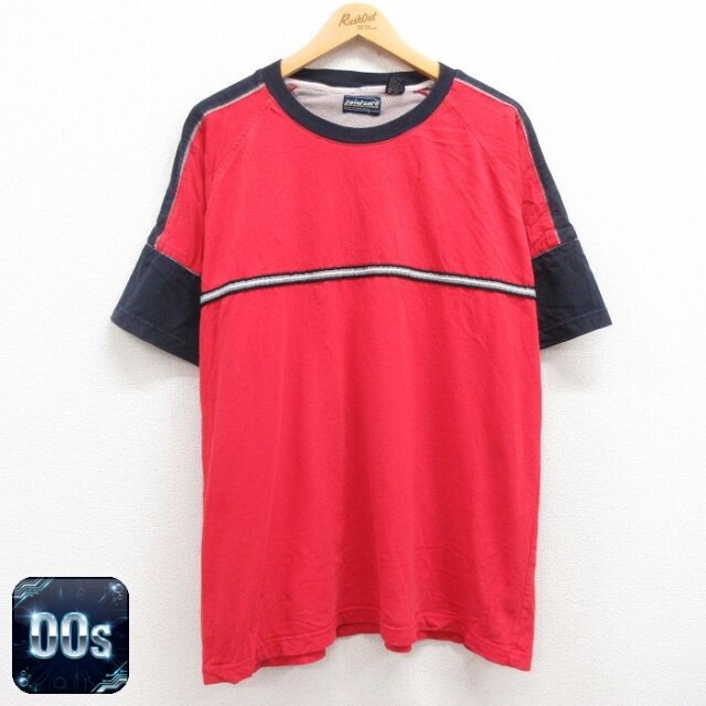 00s 半袖ラグランTシャツ レッド XL | 古着