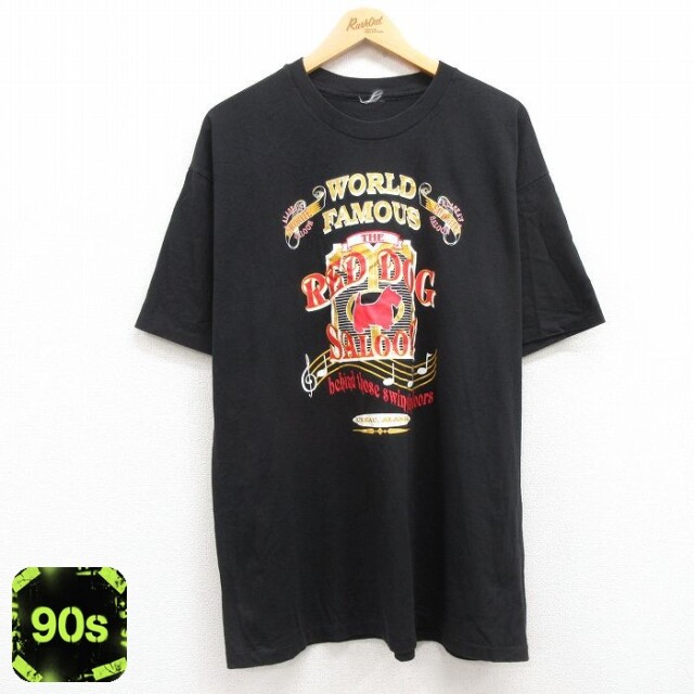 90s 半袖Tシャツ RED DOG SALOON ブラック XL | 古着