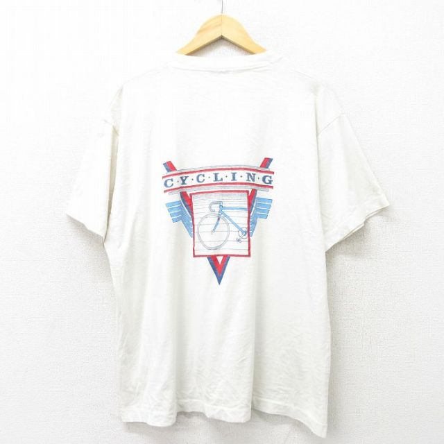 90s 半袖Tシャツ サイクリング ホワイト XL | 古着
