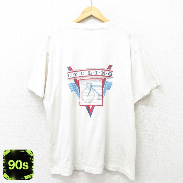 90s 半袖Tシャツ サイクリング ホワイト XL | 古着