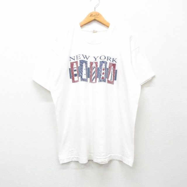 スクリーンスターズ 80s 半袖Tシャツ ニューヨーク灯台 ホワイト XL | 古着