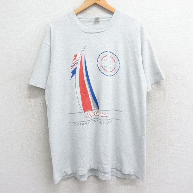 フルーツオブザルーム 90s 半袖Tシャツ ヨットレガッタ グレー XL | 古着