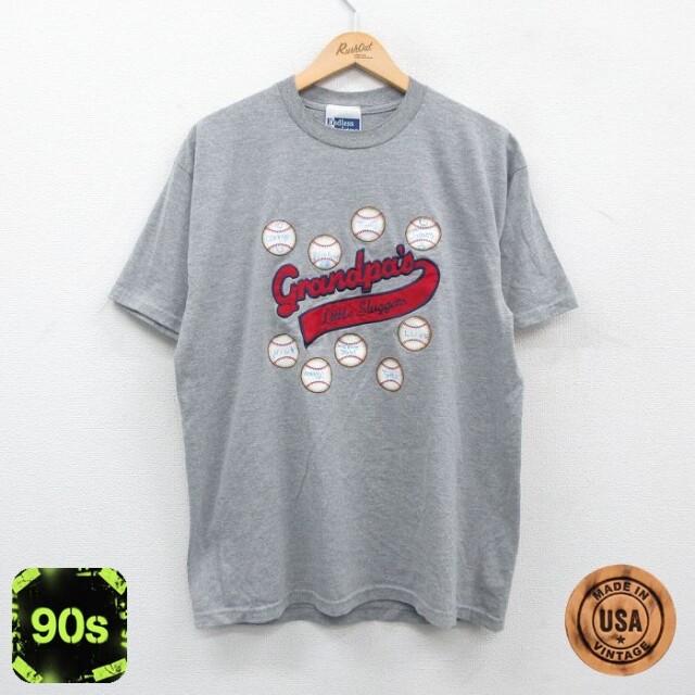グランパ 90s 半袖Tシャツ 野球 グレー L | 古着