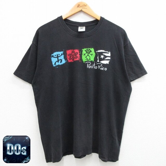 00s 半袖Tシャツ プエルトリコ ブラック XL | 古着