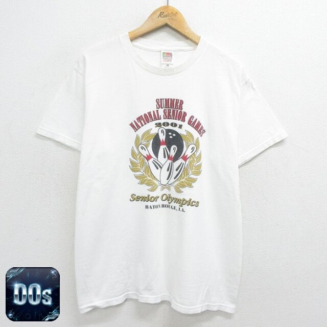 【50%OFF】フルーツオブザルーム 00s 半袖Tシャツ ボーリング ホワイト L | 古着