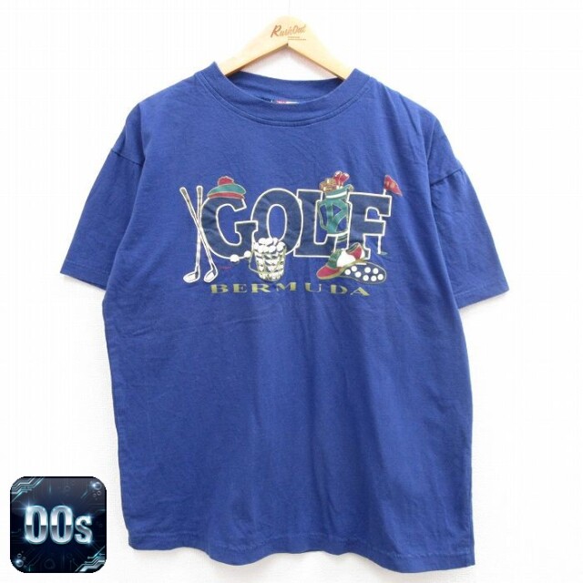 00s 半袖Tシャツ ゴルフ ネイビー XL | 古着