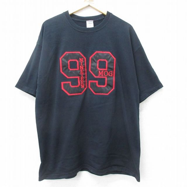 XL★古着 半袖 ビンテージ Tシャツ メンズ 00年代 00s 99 大きいサイズ コットン クルーネック 黒 ブラック 【spe】 24mar13 中古