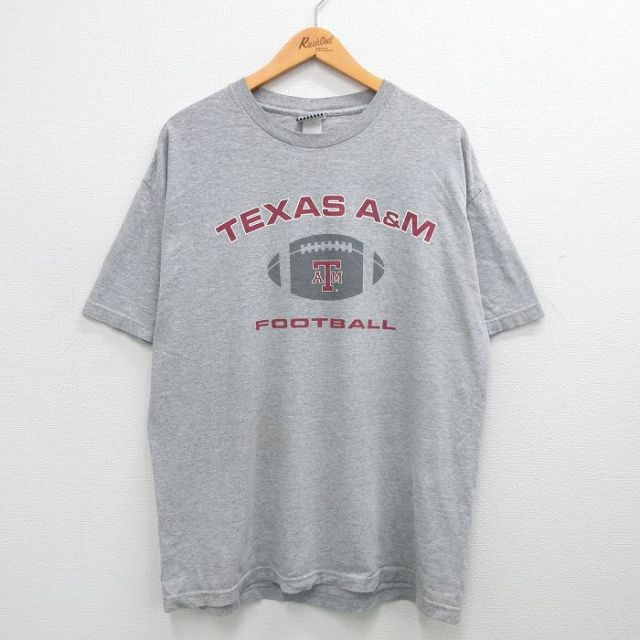 00s 半袖Tシャツ テキサスA&M グレー XL | 古着