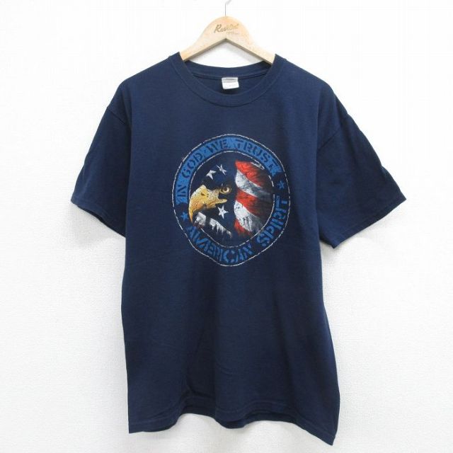 00s 半袖Tシャツ 鳥 ネイビー L | 古着