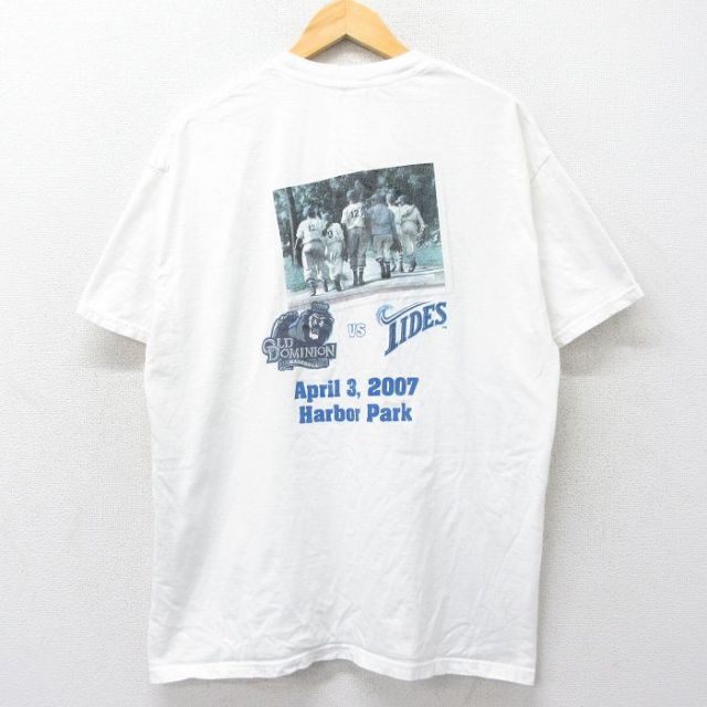 ヘインズ 00s 半袖Tシャツ 野球 ホワイト XL | 古着