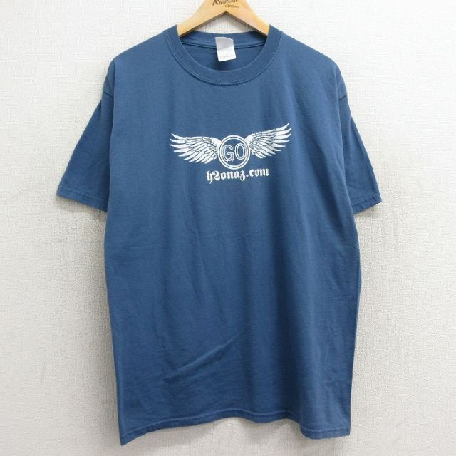 00s 半袖Tシャツ 羽 ネイビー L | 古着