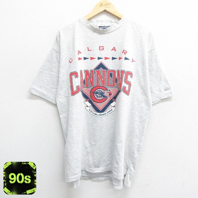 90s 半袖Tシャツ カルガリーキャノンズ グレー XL | 古着