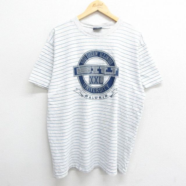 ジャンスポーツ 90s 半袖Tシャツ サザンイリノイカレッジ グレー XL | 古着