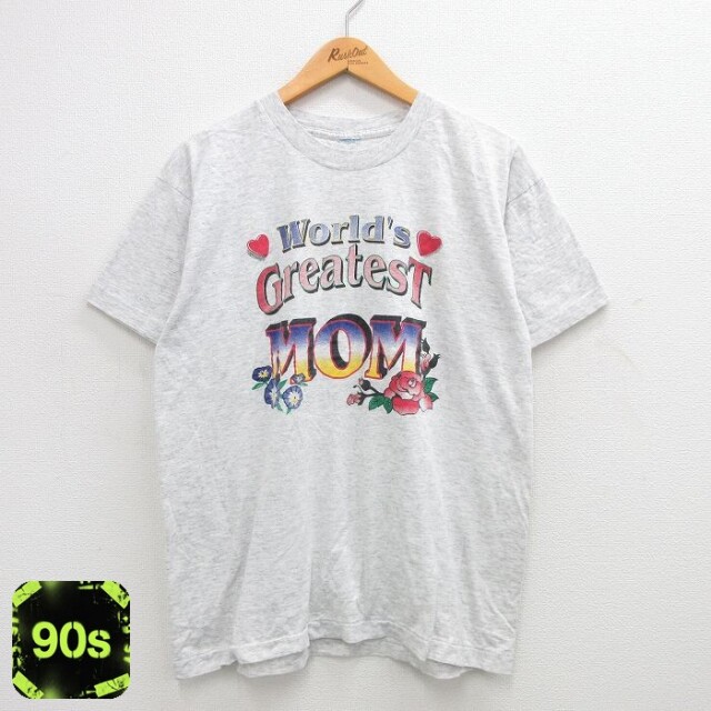 90s 半袖Tシャツ MOM グレー XL | 古着