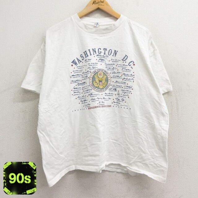 ワシントンDC 90s 半袖Tシャツ ホワイト メンズXL相当 | 古着