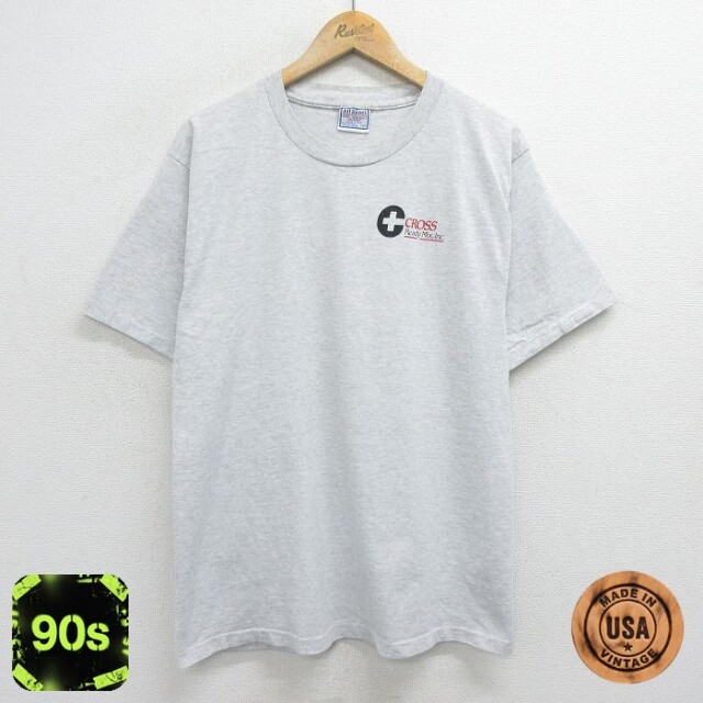 All Sports 90s 半袖Tシャツ CROSS グレー L | 古着
