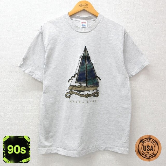 【50%OFF】アメリカンイーグル 90s 半袖Tシャツ ヨット グレー L | 古着