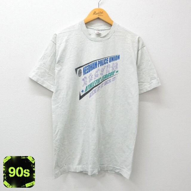 フルーツオブザルーム 90s 半袖Tシャツ POLICE グレー L | 古着