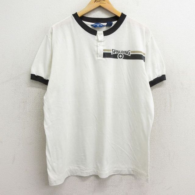 スポルディング 90s 半袖Tシャツ ワンポイントロゴ ホワイト XL | 古着