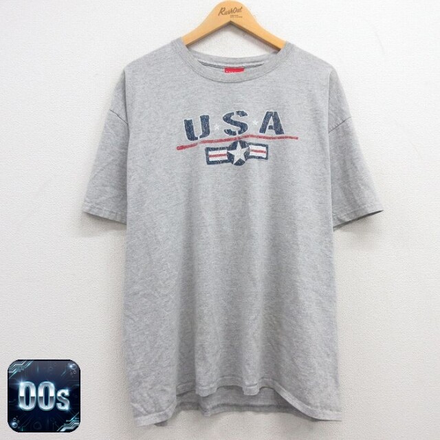 00s 半袖Tシャツ USAロゴ グレー XL | 古着