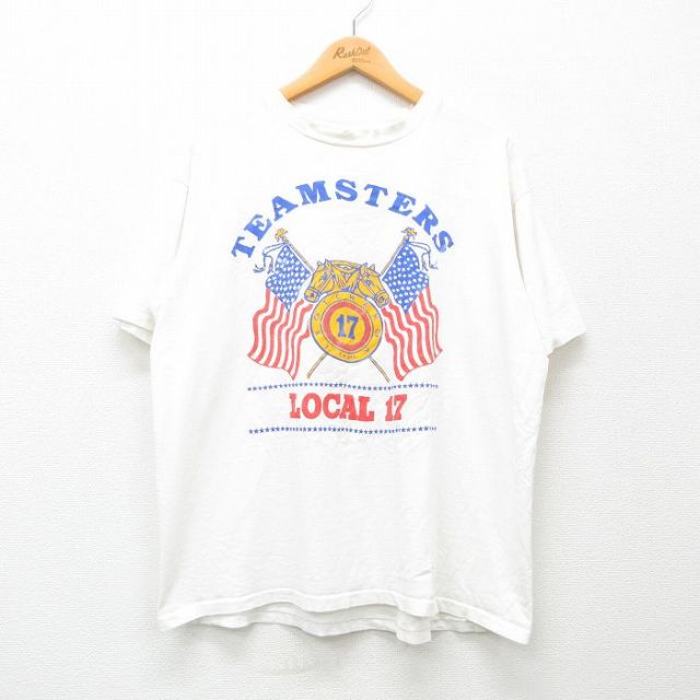 90s 半袖Tシャツ 馬 ホワイト XL | 古着