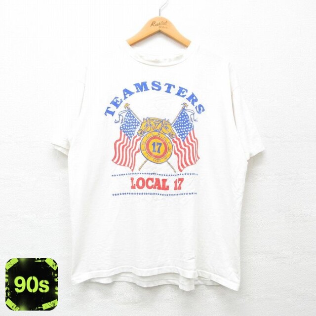 90s 半袖Tシャツ 馬 ホワイト XL | 古着