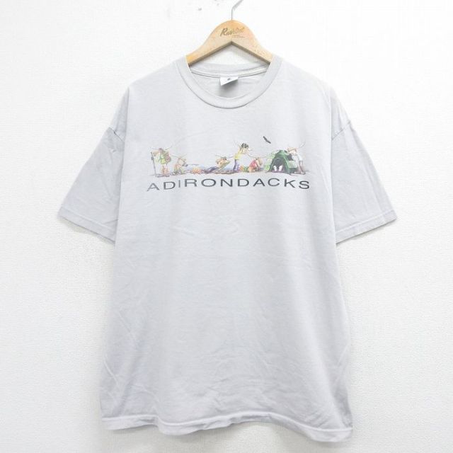 アディロンダック 00s 半袖Tシャツ シカ グレー XL | 古着