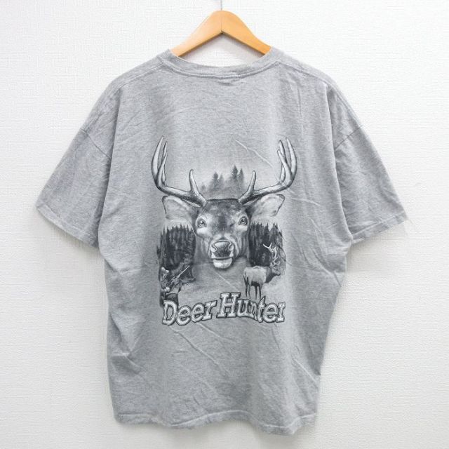 ジャージーズ 00s 半袖Tシャツ シカハンター グレー XL | 古着