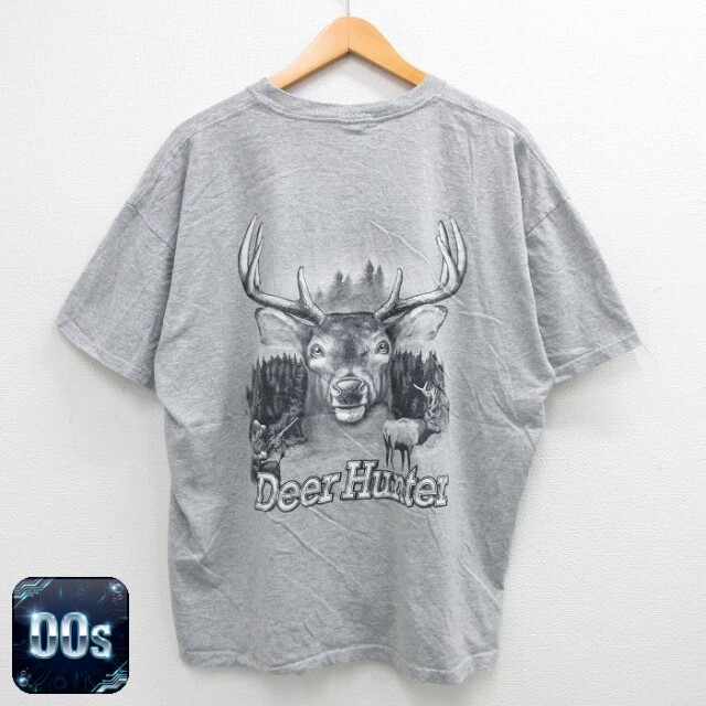 ジャージーズ 00s 半袖Tシャツ シカハンター グレー XL | 古着