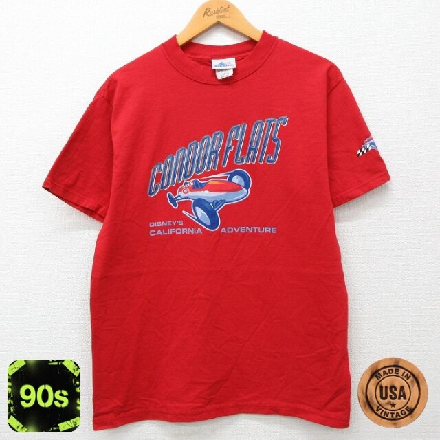 【50%OFF】ディズニー 90s 半袖Tシャツ CONDOR FLATS レッド M | 古着