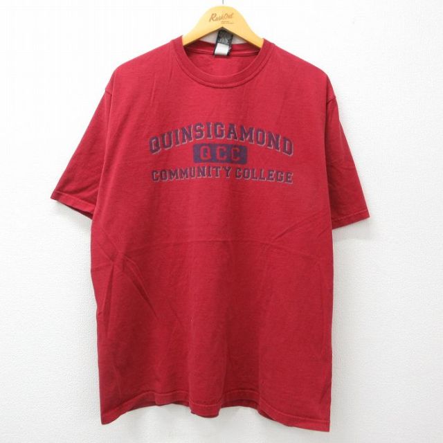 00s 半袖Tシャツ クインシガモンド カレッジ レッド XL | 古着