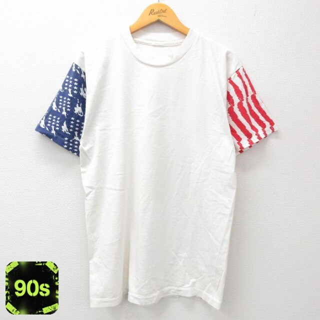 90s 半袖Tシャツ 星条旗 ホワイト L | 古着