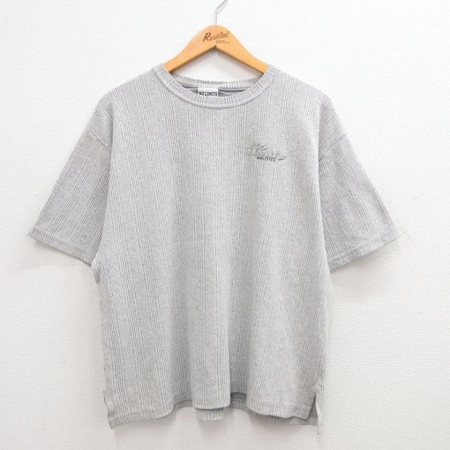 90s 半袖Tシャツ NO LIMITS グレーストライプ XL | 古着