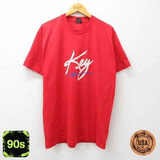 フルーツオブザルーム 90s 半袖Tシャツ Key WALK レッド XL | 古着