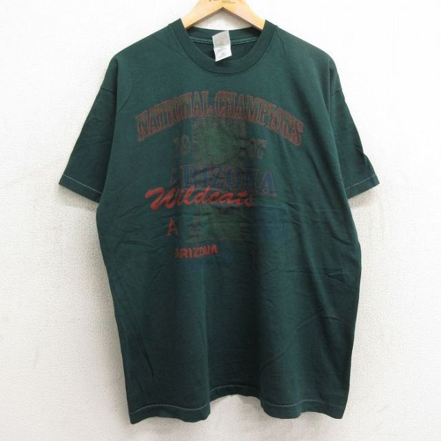 アリゾナワイルドキャッツ 90s 半袖Tシャツ グリーン XL | 古着
