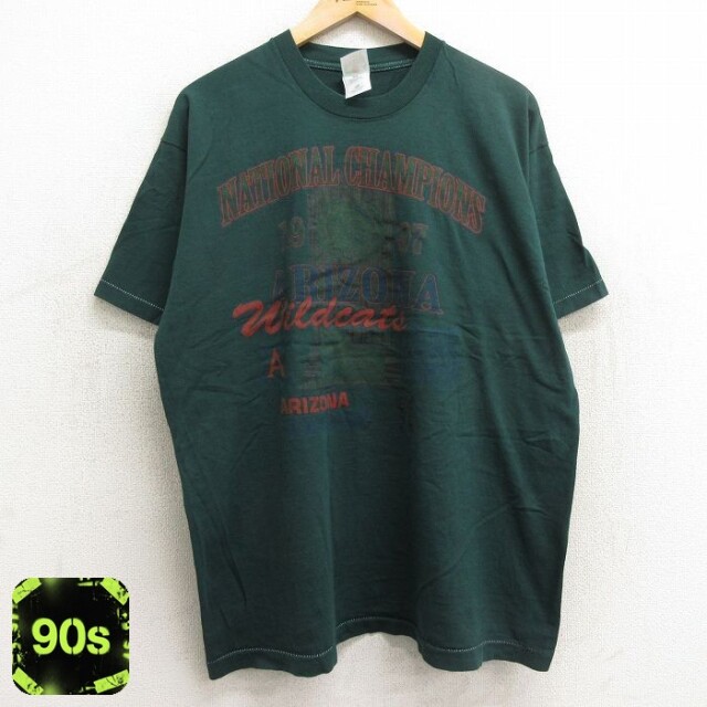 アリゾナワイルドキャッツ 90s 半袖Tシャツ グリーン XL | 古着