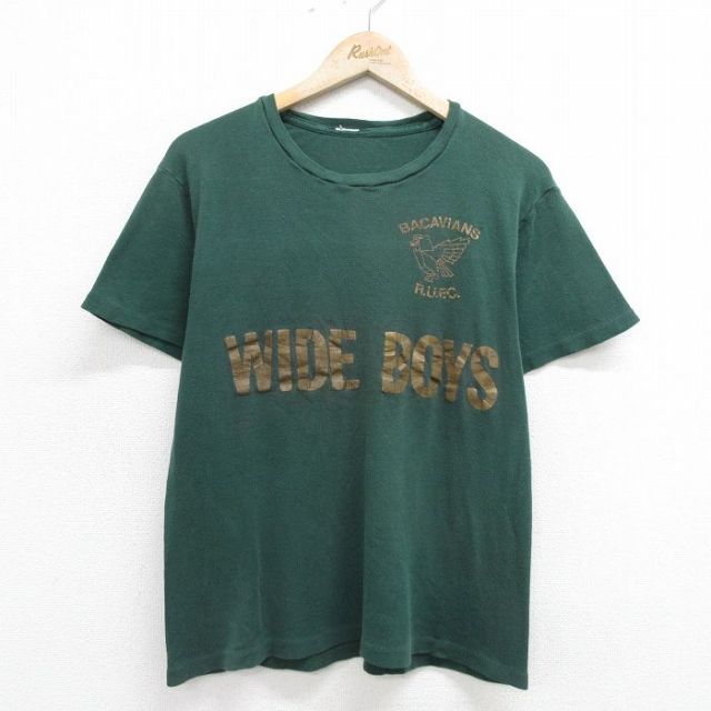 80s 半袖Tシャツ WIDE BOYS グリーン L | 古着