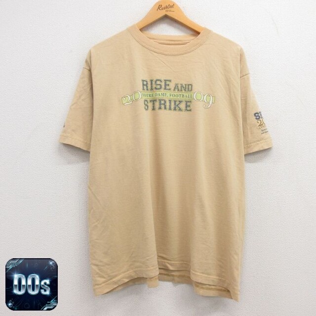 【50%OFF】アディダス 00s 半袖Tシャツ ノートルダムアメフト カーキ XL | 古着