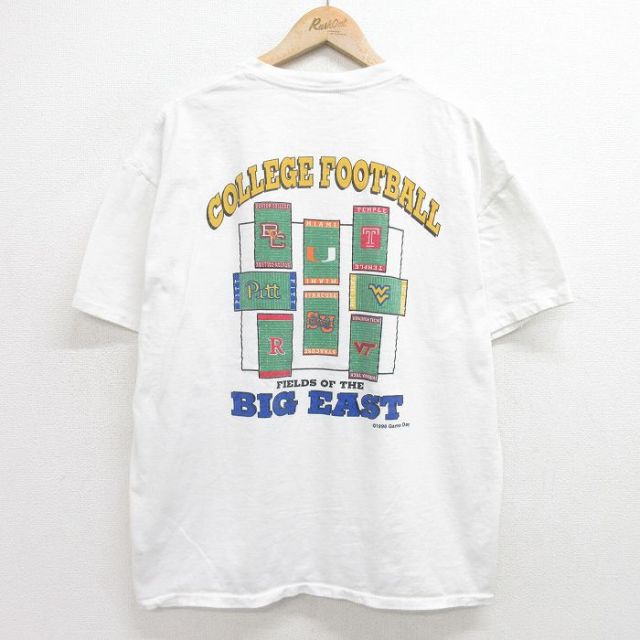 90s 半袖Tシャツ アメフト ホワイト XL | 古着
