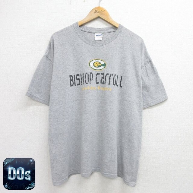 【50%OFF】00s 半袖Tシャツ BISHOP CARROLL ゴールデンイーグルス グレー霜降り XL | 古着