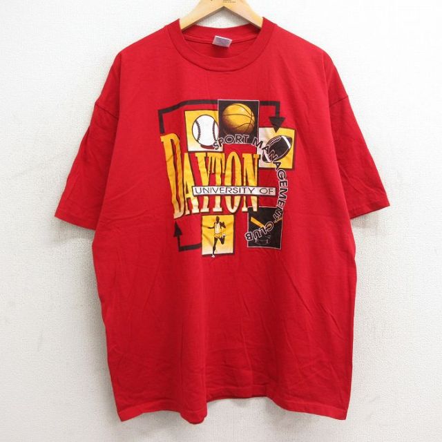 ジャージーズ 90s 半袖Tシャツ デイトンバスケットボール レッド XL | 古着