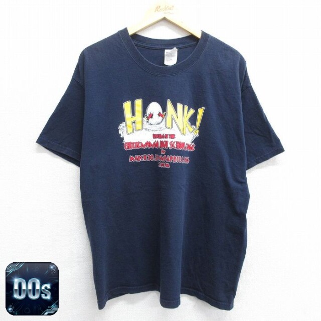 00s 半袖Tシャツ HNK ネイビー XL | 古着