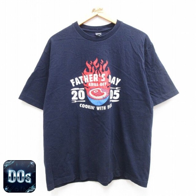 00s 半袖Tシャツ 肉 ネイビー XL | 古着