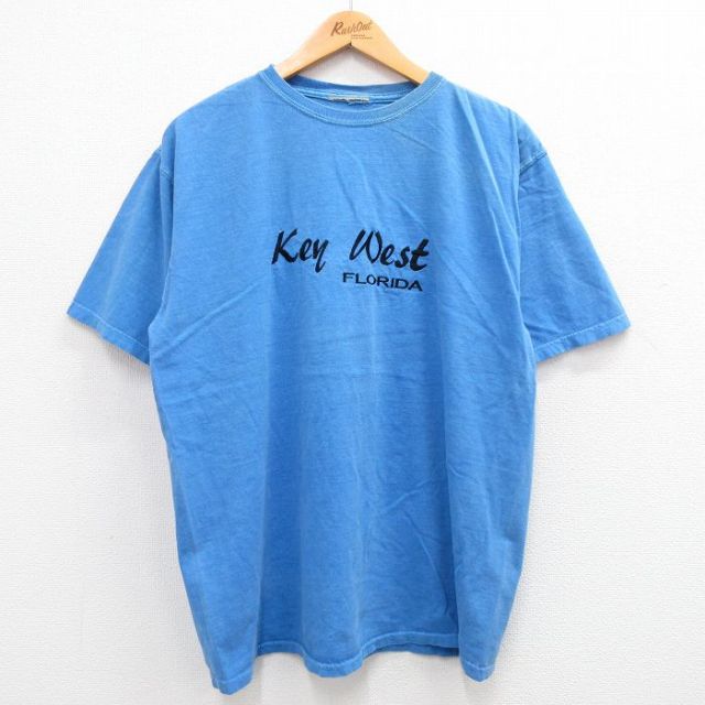 00s 半袖Tシャツ フロリダキーウエスト刺繍 ライトブルー XL | 古着